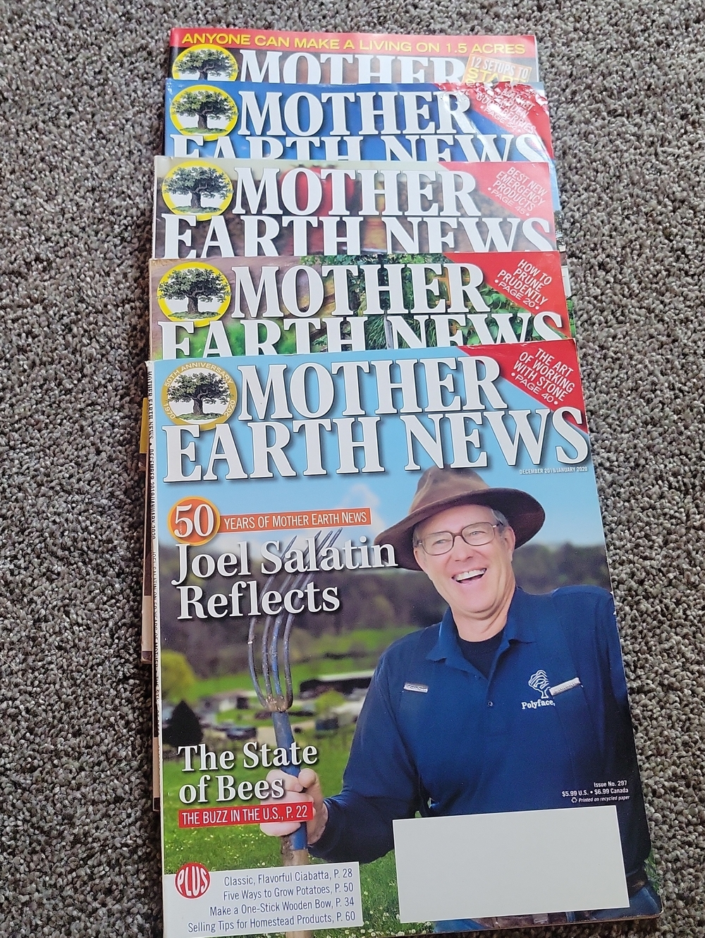 Bundle of Mother Earth Magazines